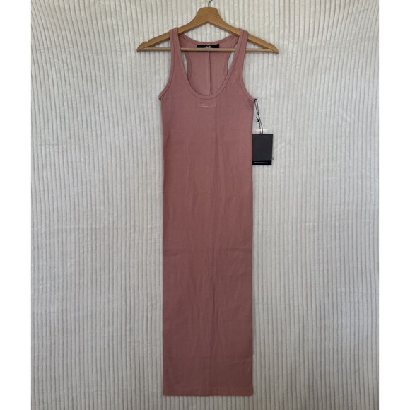 NWT Civil Regime No Tomorrow Dress Womens Dusty Rose Racerback Maxi Bodycon Sz S - Picture 12 of 14